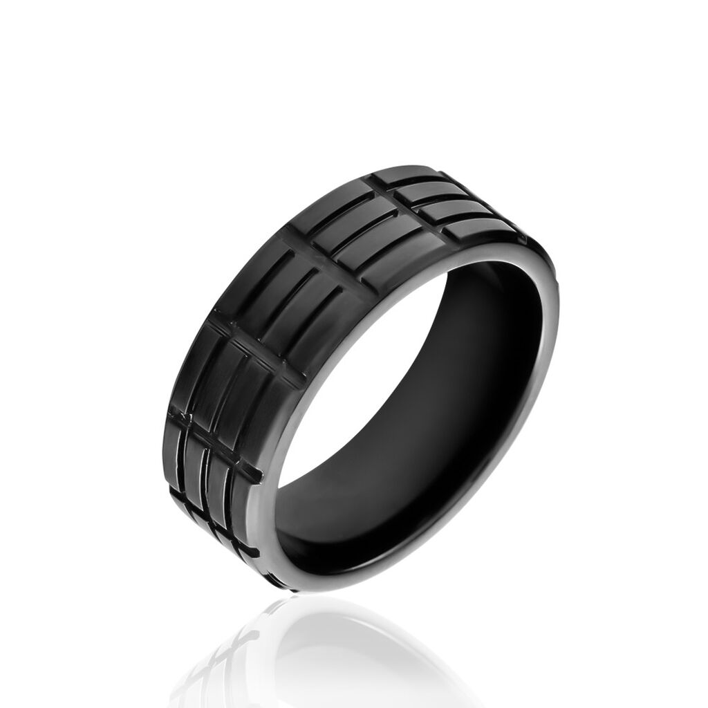 Bague Fabio Acier Noir - Bijoux fantaisie Homme | Marc Orian