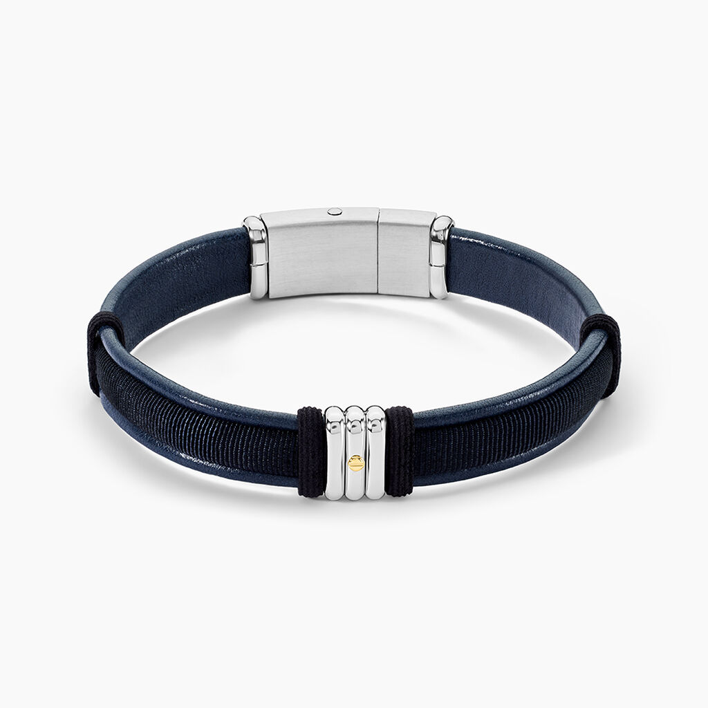 Bracelet Jourdan Orso Cuir Bleu - Bracelets cuir Homme | Marc Orian