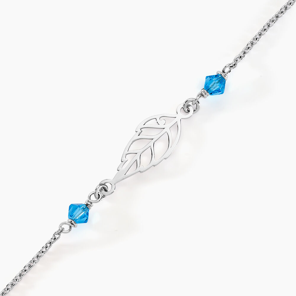 Bracelet Angelika Argent Blanc Pierre De Synthese - Bracelets chaînes Femme | Marc Orian