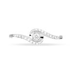 Bague Vrille Accompagnee Or Blanc Diamant - Parures de mariage Femme | Marc Orian