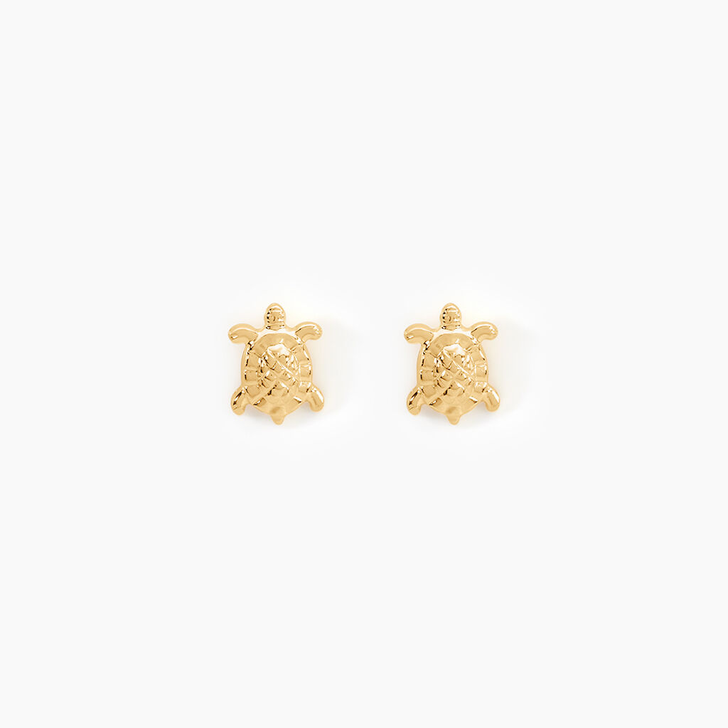 Boucles D'oreilles Puces Almahae Tortue Or Jaune - Puces Femme | Marc Orian