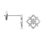 Boucles D'oreilles Puces Vasya Or Blanc Diamant - Puces Femme | Marc Orian