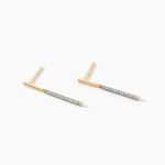 Boucles D'oreilles Pendantes Alayna Or Jaune Diamant - Pendantes Femme | Marc Orian