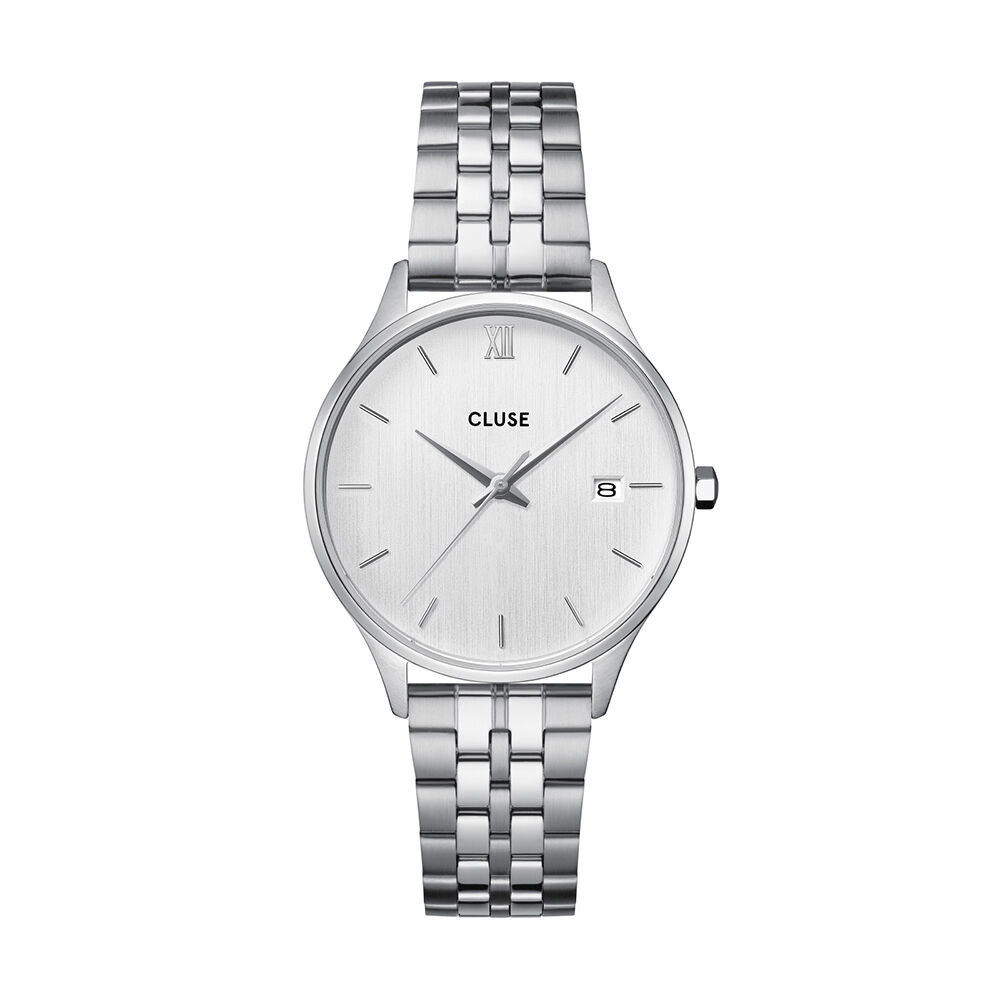 Montre Cluse Minuit Date Argent&eacute; - Montres &eacute;tanches Femme | Marc Orian