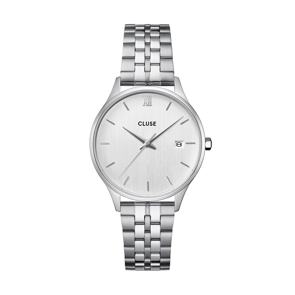Montre Cluse Minuit Date Argent&eacute; - Montres &eacute;tanches Femme | Marc Orian