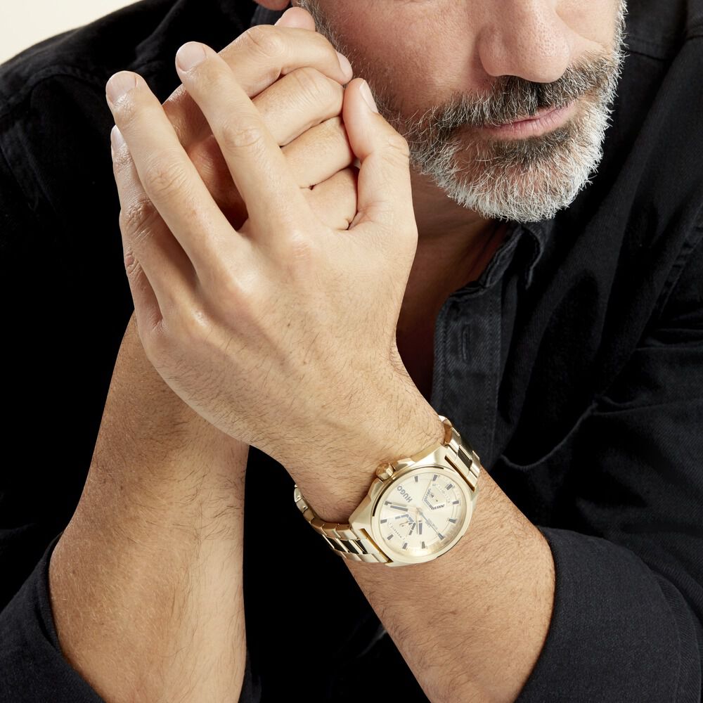 Montre Hugo Expose Doré - Montres étanches Homme | Marc Orian