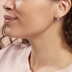 Boucles D'oreilles Pendantes Phaenna Or Blanc Oxyde De Zirconium - Boucles d'oreilles Pendantes Femme | Marc Orian