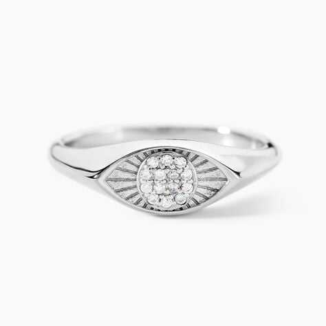 Chevali&egrave;re Evalyn Argent Blanc Oxyde De Zirconium - Bijoux fantaisie Femme | Marc Orian