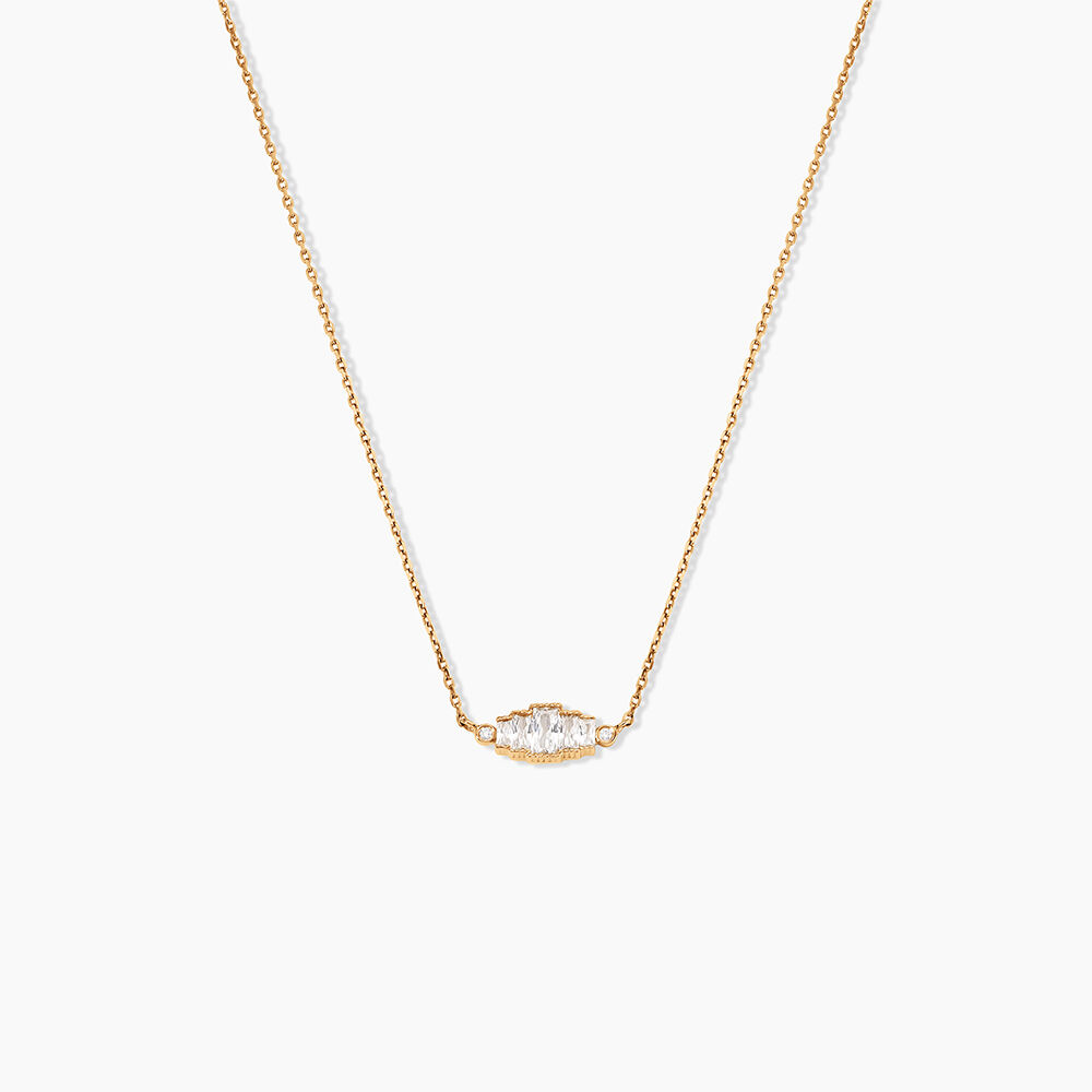 Collier Isoria Plaqu&eacute; Or Jaune Oxyde De Zirconium - Colliers avec pierres Femme | Marc Orian