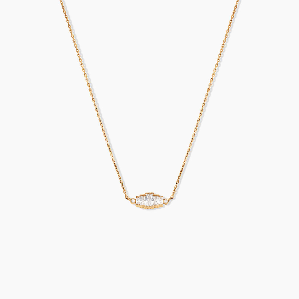 Collier Isoria Plaqu&eacute; Or Jaune Oxyde De Zirconium - Colliers avec pierres Femme | Marc Orian