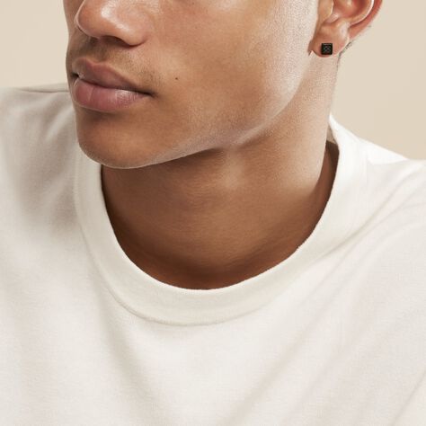 Boucles D'oreilles Puces Phebus Him Acier Noir - Clous d'oreilles Homme | Marc Orian