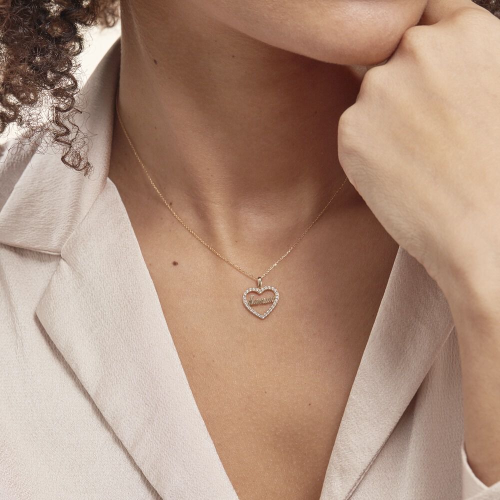 Pendentif Or Jaune Ramouna Oxyde De Zirconium - Pendentifs Femme | Marc Orian