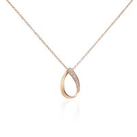 Collier Argent Rose Maritie Oxyde De Zirconium