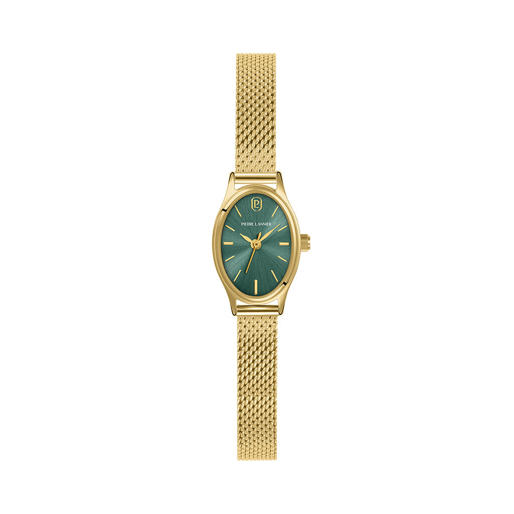 Montre Pierre Lannier Lannier Ovalia Vert - Montres &eacute;tanches Femme | Marc Orian