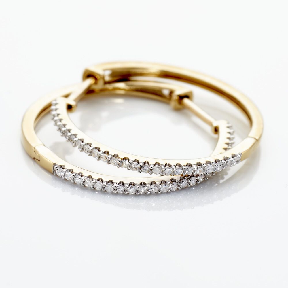 Creoles Or Jaune Aryanna Diamants -  Femme | Marc Orian