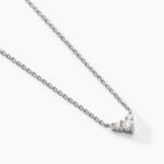 Collier Sorelle Argent Blanc Diamant Synth&eacute;tique - Colliers solitaires Femme | Marc Orian