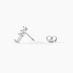 Boucles D'oreilles Puces Iolyn Argent Blanc Oxyde De Zirconium - Puces Femme | Marc Orian