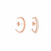Boucles D'oreilles Liviu Argent Rose Oxyde De Zirconium - Créoles Femme | Marc Orian