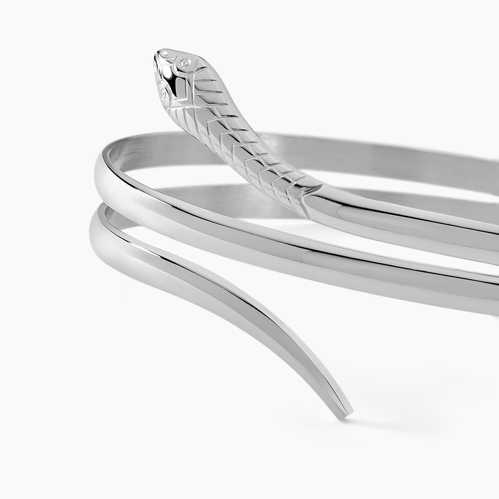Bracelet Jonc Solitaae Argent Blanc - Bracelets joncs Femme | Marc Orian