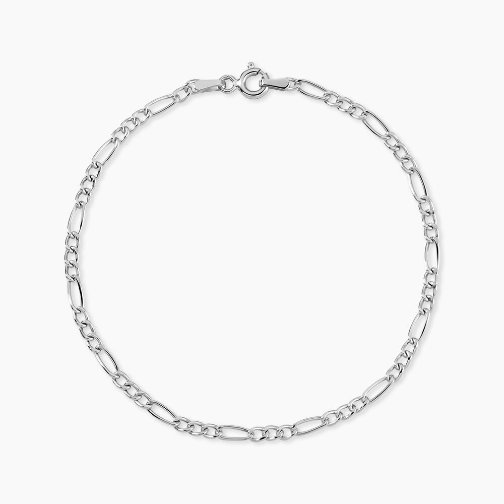 Bracelet Cameo Maille Alternee 1/3 Or Blanc - Bracelets mailles Femme | Marc Orian