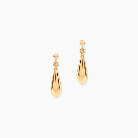 Boucles D'Oreilles Pendantes Frankie Plaqu&eacute; Or Jaune - Pendantes Femme | Marc Orian