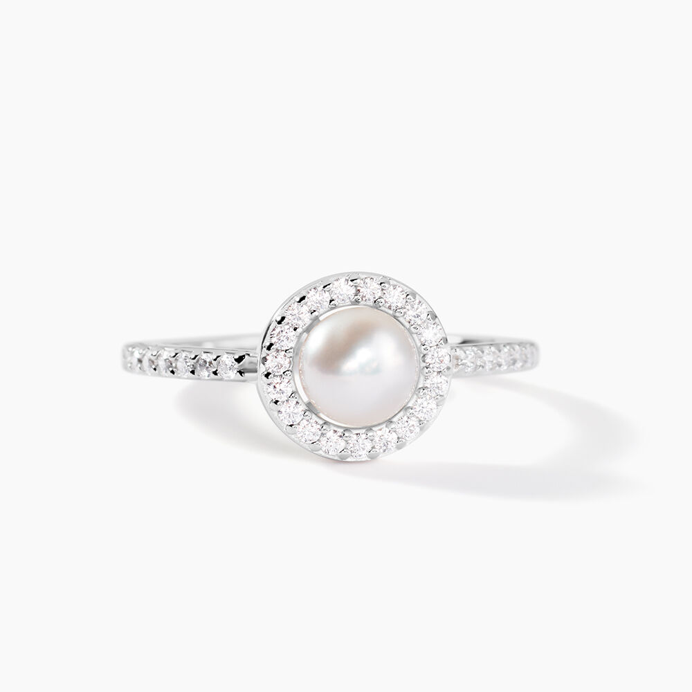 Bague Argent Blanc Suada Perle De Culture Oxyde De Zirconium - Bijoux fantaisie Femme | Marc Orian