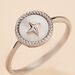 Bague Izarra Argent Blanc Nacre - Bagues de promesse Femme | Marc Orian