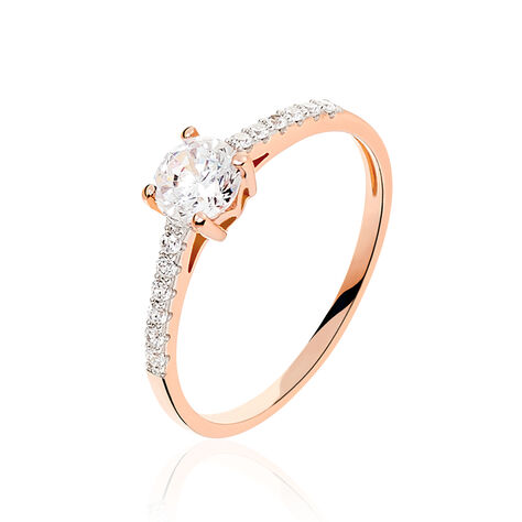 Bague Solitaire Manon Or Rose Oxyde De Zirconium - Bagues Solitaire Femme | Marc Orian