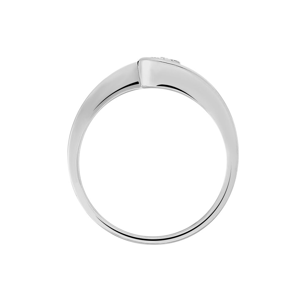 Bague Solitaire Vrille Or Blanc Diamant - Solitaires Femme | Marc Orian