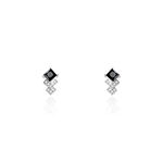 Boucles D'oreilles Puces Maymana Argent Blanc Oxyde De Zirconium - Puces Femme | Marc Orian