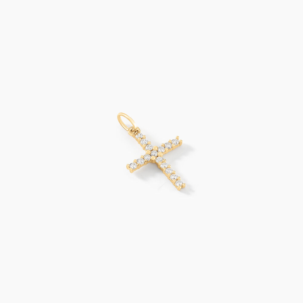 pendentif croix femme or jaune