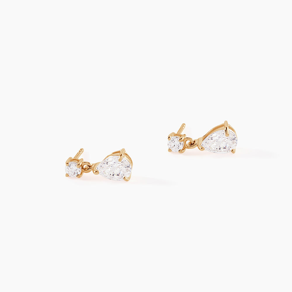 Boucles D'oreilles Pendantes Naellya Plaqu&eacute; Or Oxyde De Zirconium - Pendantes Femme | Marc Orian