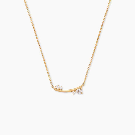 Collier Doline Plaqu&eacute; Or Jaune Oxyde De Zirconium - Colliers avec pierres Femme | Marc Orian