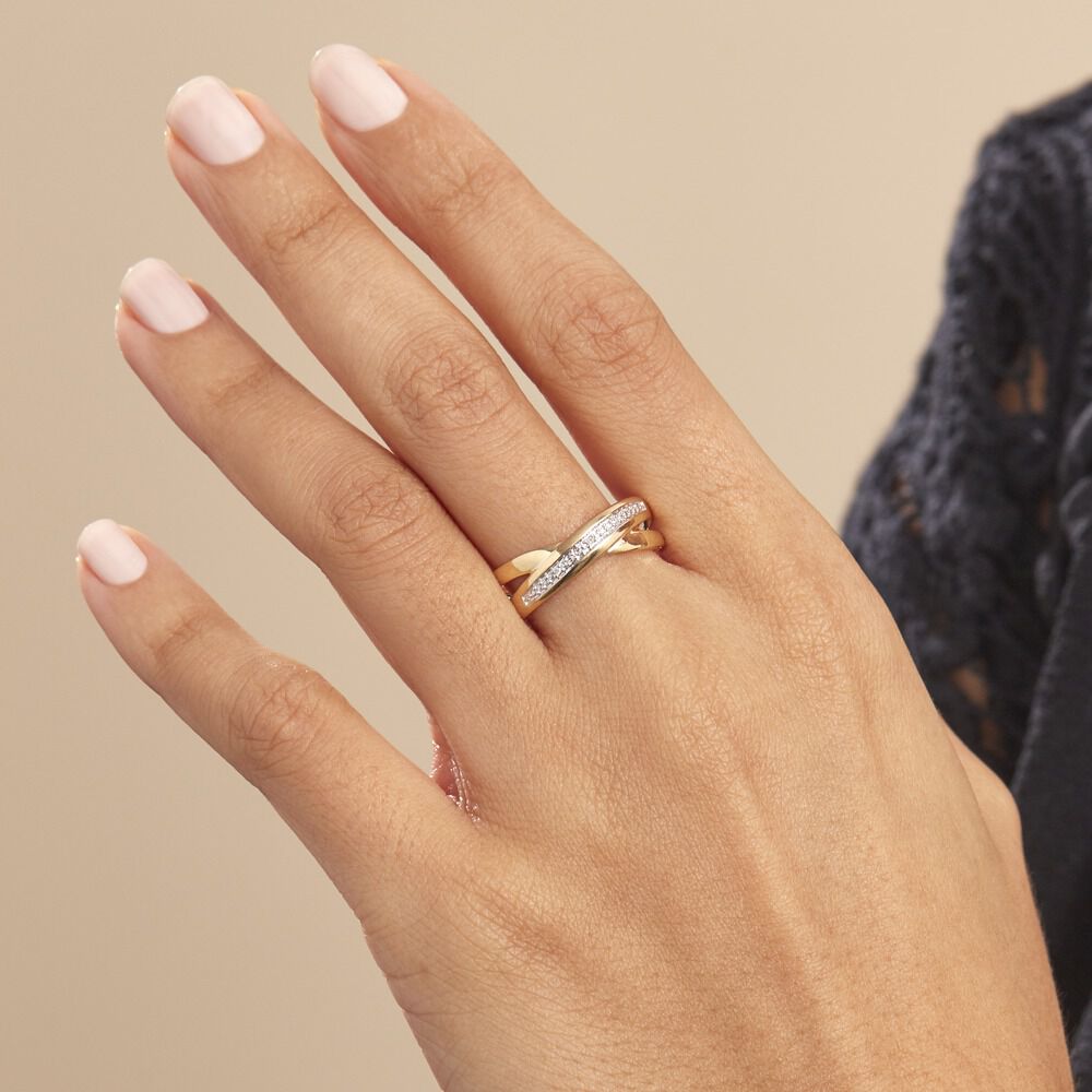Bague croisée femme clearance
