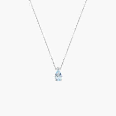 Collier Yrene Or Blanc Topaze - Colliers avec pierres Femme | Marc Orian