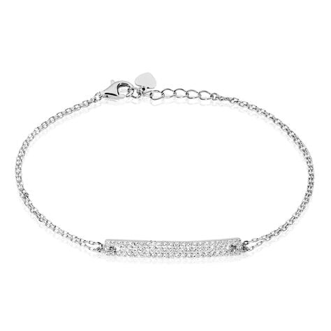 Bracelet Argent Blanc Keylia Oxyde De Zirconium - Bracelets chaînes Femme | Marc Orian