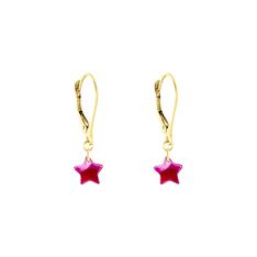 Boucles D'oreilles Pendantes Jezekela Or Jaune Nacre - Boucles d'oreilles Pendantes Enfant | Marc Orian