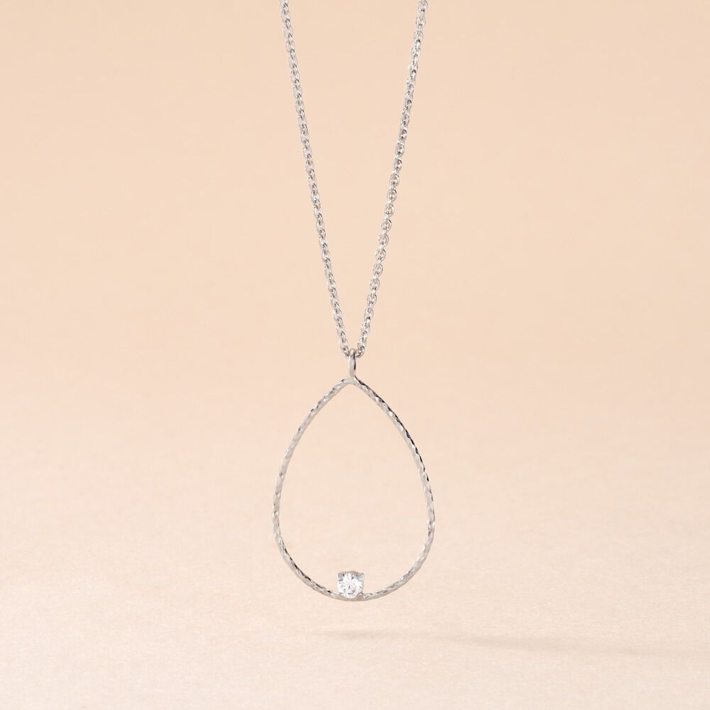 Collier Inez Argent Blanc Oxyde De Zirconium - Colliers avec pierres Femme | Marc Orian