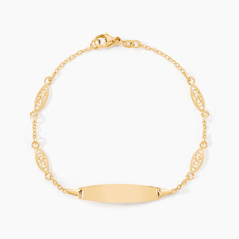 Bracelet Identit&eacute; Eudoxie Maille Filigrane Or Jaune - Gourmettes Enfant | Marc Orian