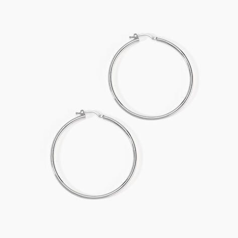 Créoles Or Blanc Rond - Créoles Femme | Marc Orian