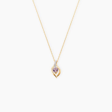 Bague Silucia Or Jaune Amethyste Et Oxyde De Zirconium - Colliers avec pierres Femme | Marc Orian