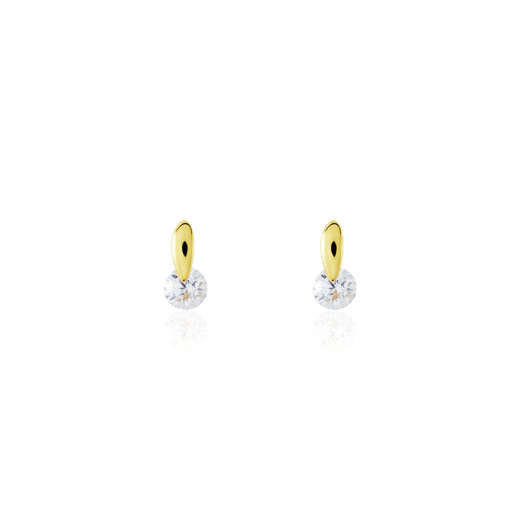 Boucles D'oreilles Pendantes Clementa Or Jaune Oxyde De Zirconium - Boucles d'oreilles Pendantes Femme | Marc Orian