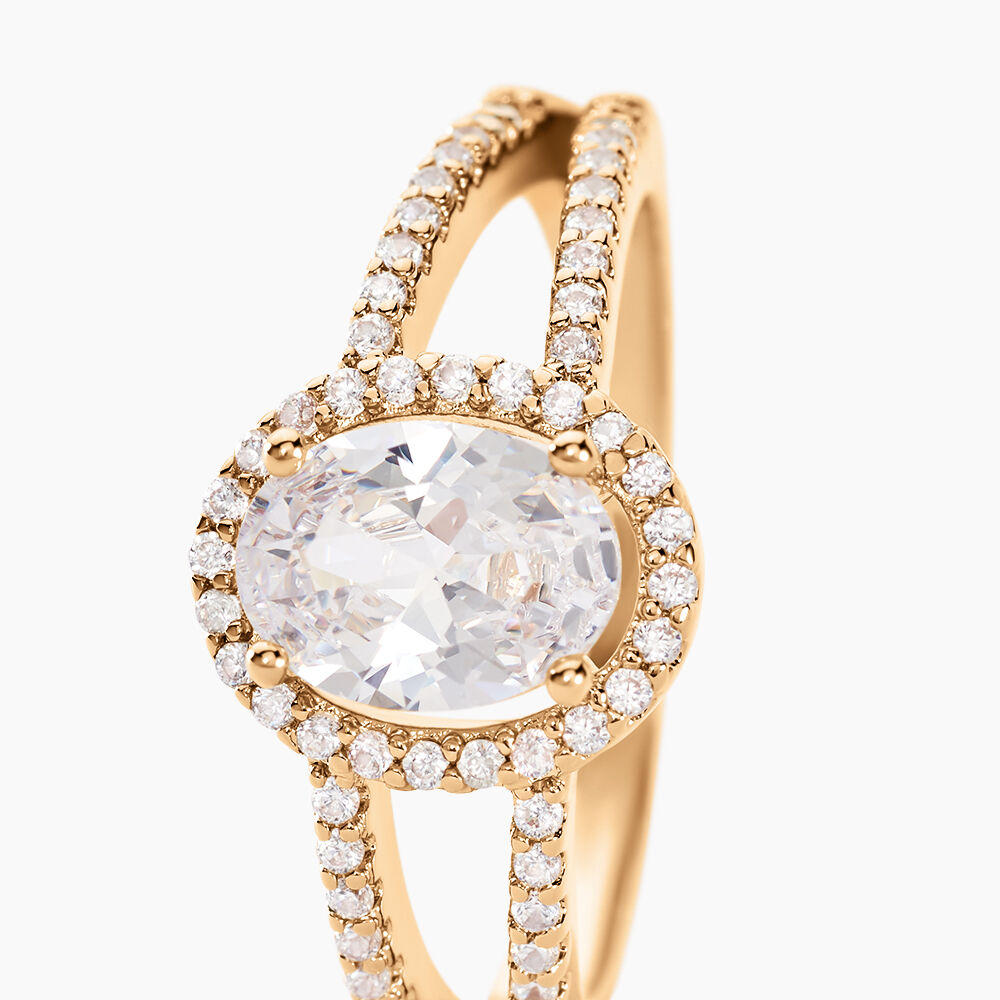 Bague Myriama Plaqu&eacute; Or Jaune Oxyde De Zirconium - Solitaires Femme | Marc Orian