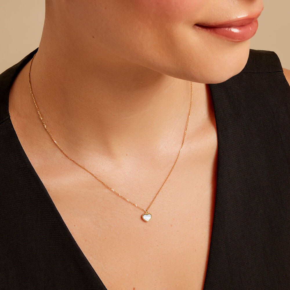 Collier L'amour Coloré Or Jaune Nacre - Colliers avec pierres Femme | Marc Orian