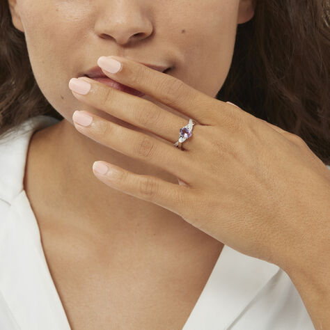 Bague Candice Or Blanc Amethyste - Bagues Femme | Marc Orian