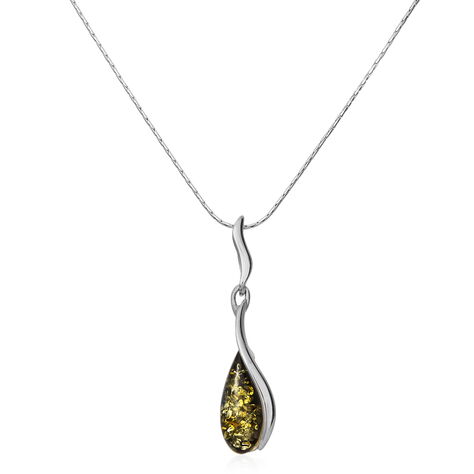 Collier Argent Blanc Odilon Ambre - Colliers avec pierres Femme | Marc Orian