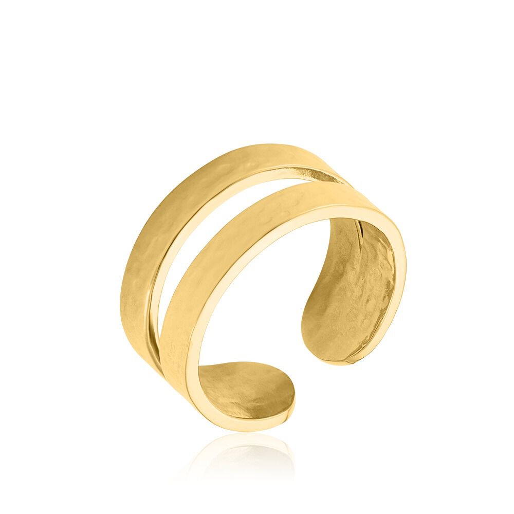 Bague Ruka Acier Jaune - Bagues dorées Femme | Marc Orian