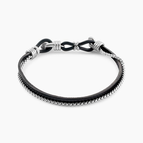 Bracelet Jourdan Arpad Acier Argent&eacute; - Bracelets cuir Homme | Marc Orian