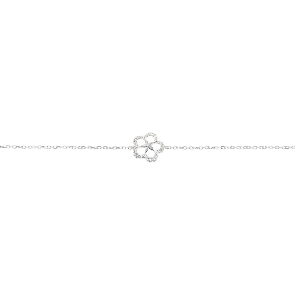 Bracelet Shareen Or Blanc Diamant - Bracelets chaînes Femme | Marc Orian