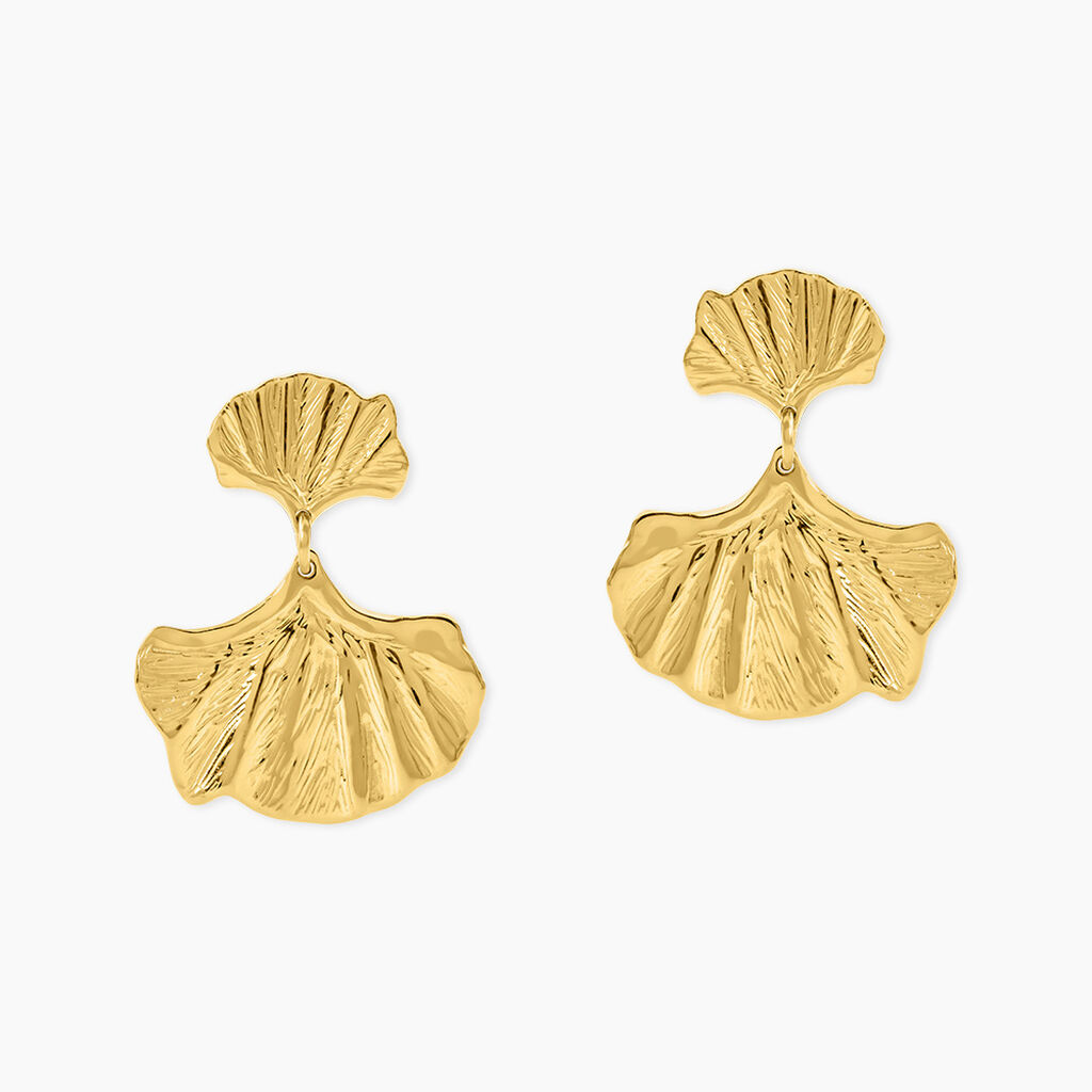 Boucles D'Oreilles Pendantes Hermina Acier Dor&eacute; - Pendantes Femme | Marc Orian